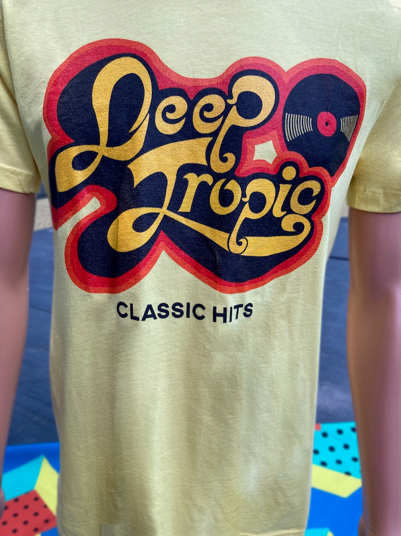 Classic Hits | Deep Tropic Short Sleeve Tee Vintage Style Yellow T-Shirt