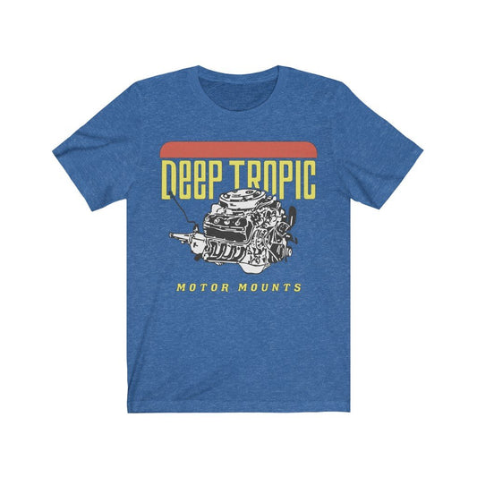Motor Mounts | Deep Tropic Short Sleeve Tee Vintage Style Blue T-Shirt